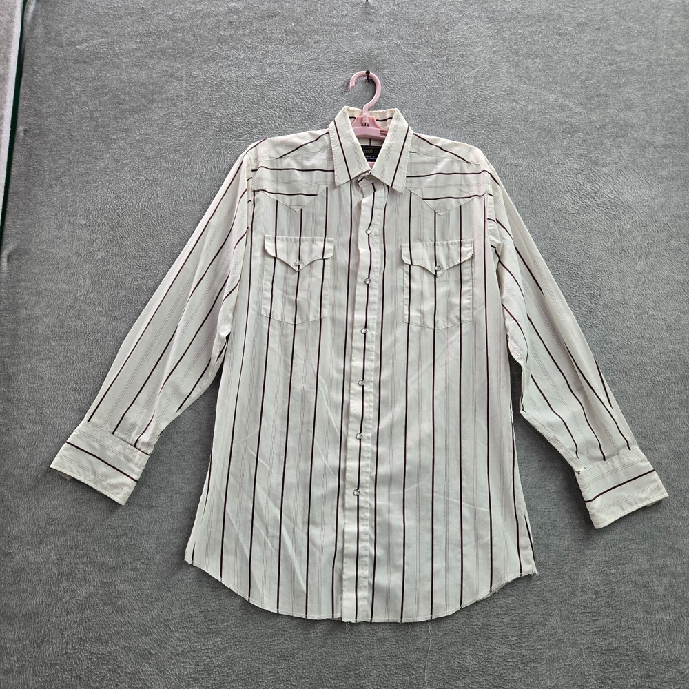 VINTAGE Pendleton Men Button Up Shirt 15.5 Western Pearl Snap 90s USA READ